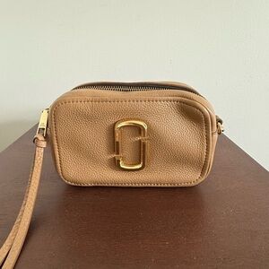 Marc Jacobs Snapshot Camel Leather Crossbody Bag